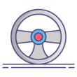 Icon of illustrated car parts, symbolizing options for driving schools in Guwahati.