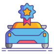 Icon of a verified car, symbolizing options for driving schools in Guwahati.